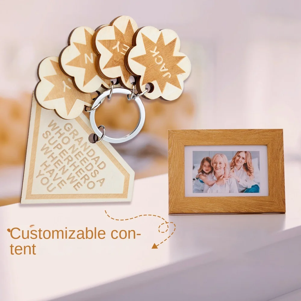 Custom Name Wooden Ornament Pendant Decorative Accessories