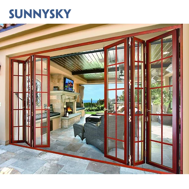 Алюминиевые съемные двери Выдвижные двойные патио алюминиевые раздвижные складные Петли стеклянные современные индивидуальные