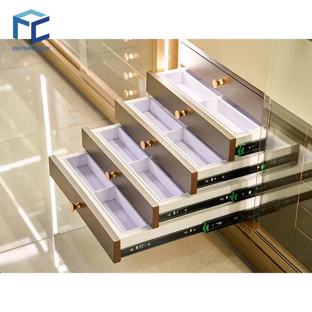 Safe Anti-Theft Lockable Sunglass Storage Cabinet Glass Eyewear Display Case Sunglasses Display Stand Showcase Cabinet With Led