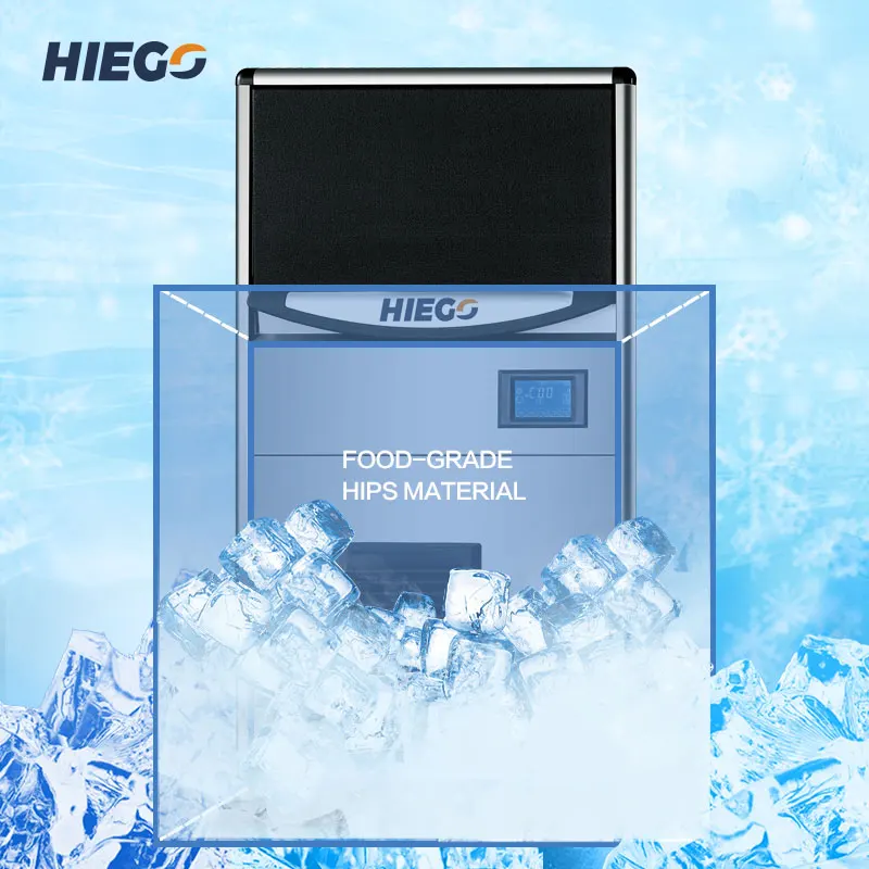 200lbs/24H  Freestanding Commercial Half Crystal Cube Ice  Maker Machine to Make Ice for Bar