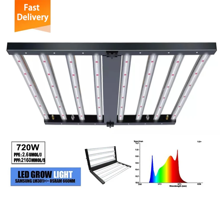 High Power Led Grow Light Dimmable 720w Full Spectrum Samsung Lm281b Grow Light for Indoor Greenhouse