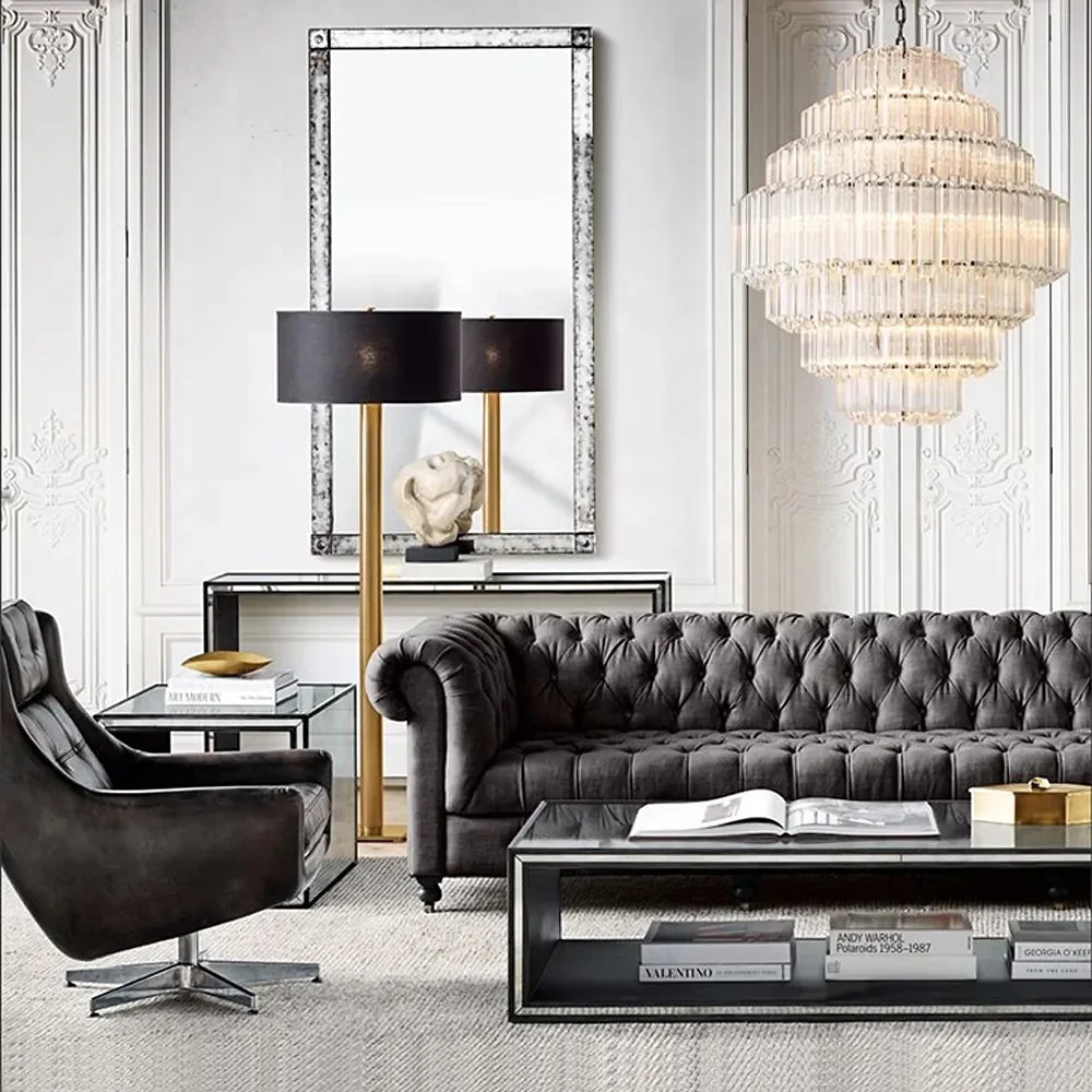 Modern Large Chandeliers Round Murano Glass Plum Blossom Flower Tube Crystal Glass Chandelier for Wedding Villa Home LIght