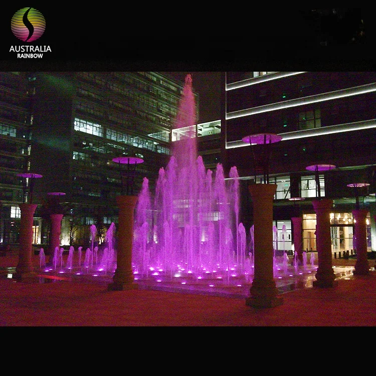 Color changing led dry floor Music water fountain indoor or outdoor