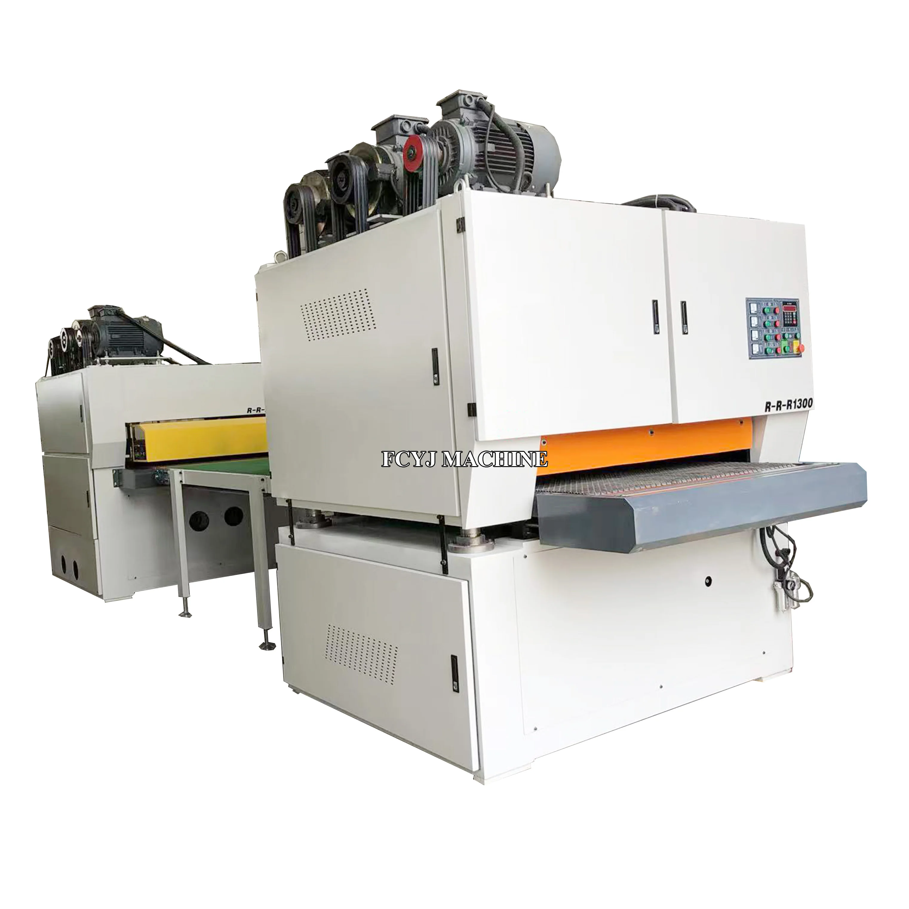plywood double sides sander production line up and down vacuum sanding machine