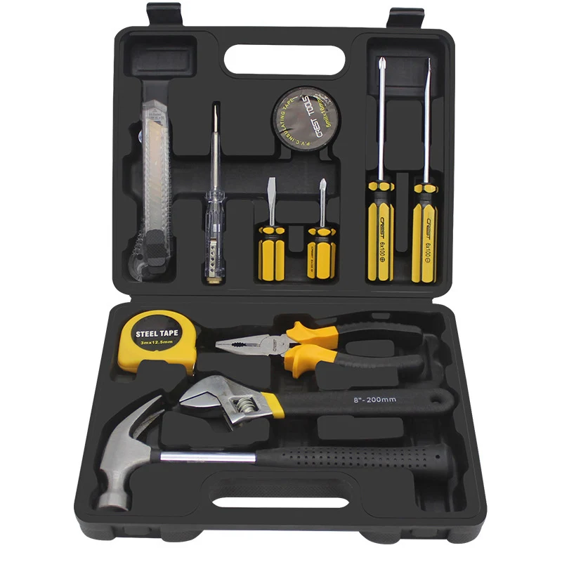12 17 18 22pcs household tool set home repair toolkit hand workshop tool kit with box hardware