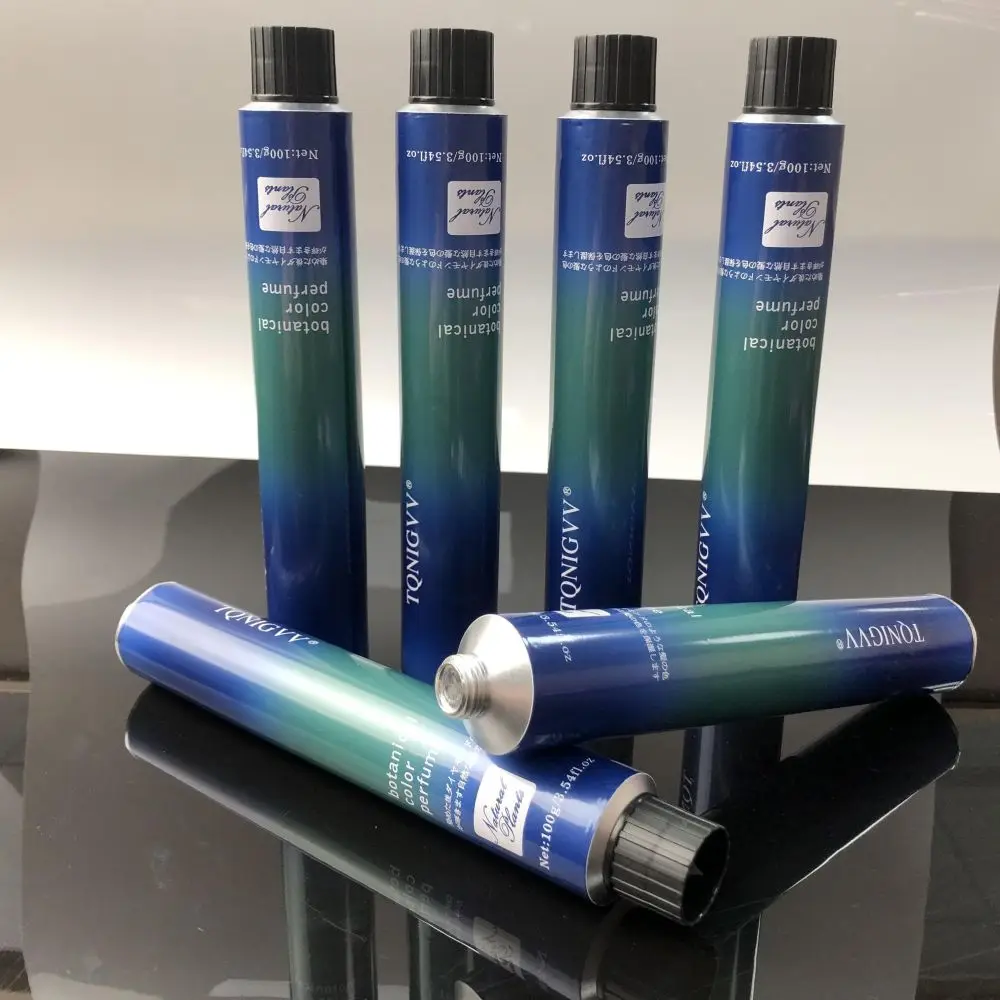 Environmentally friendly recyclable aluminum tube beauty cream tube for cosmetics