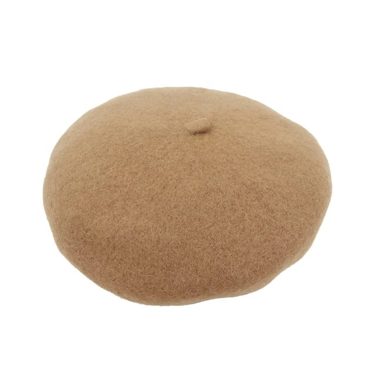 Hot Selling Autumn and winter Plain 100% Wool Felt Beret For Men and women