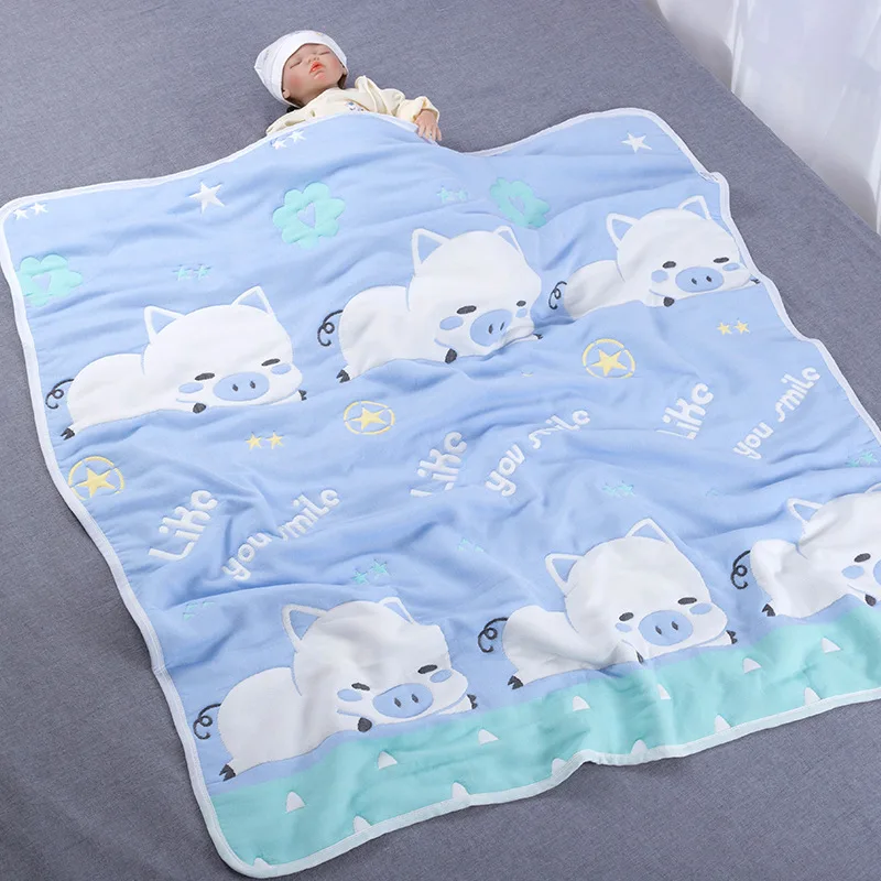 Lovely Cotton Gauze Ten-Layers baby children Quilt Baby Thickened Blanket Towel bed baby nap sleeping Air conditioning room