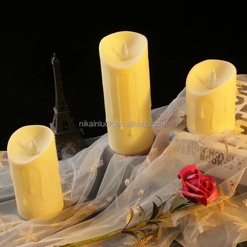 Wholesale Simulation Electronic Candle Light Church Votive 3d Real Fame LED Candle for Wedding Birthday Party