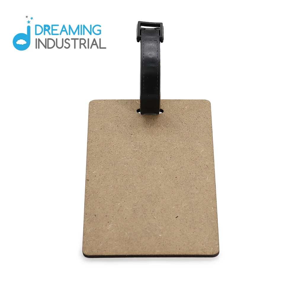 Sublimation blanks Rectangle MDF Luggage Tag without Cork Back Luggage Tag