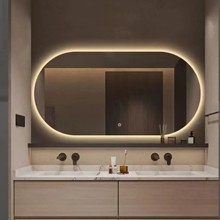 Customized bathroom smart mirror smart wall mounted mirror bathroom LED light  anti fog mirror Bluetooth