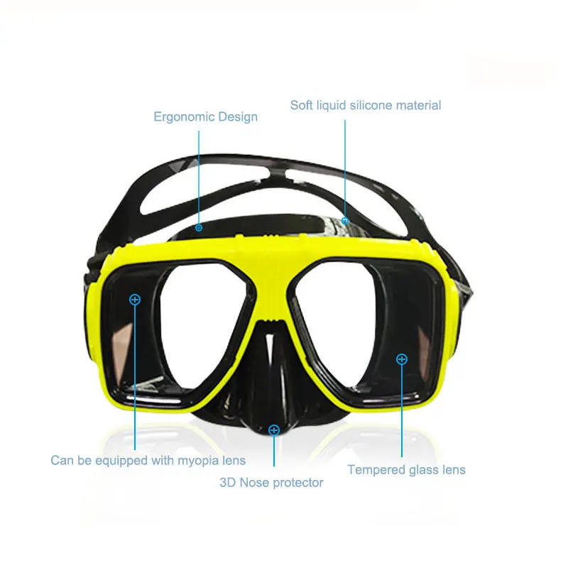 High Quality Scuba Mask Snorkel Diving Mask And Swim Flipper Set Manufacturer