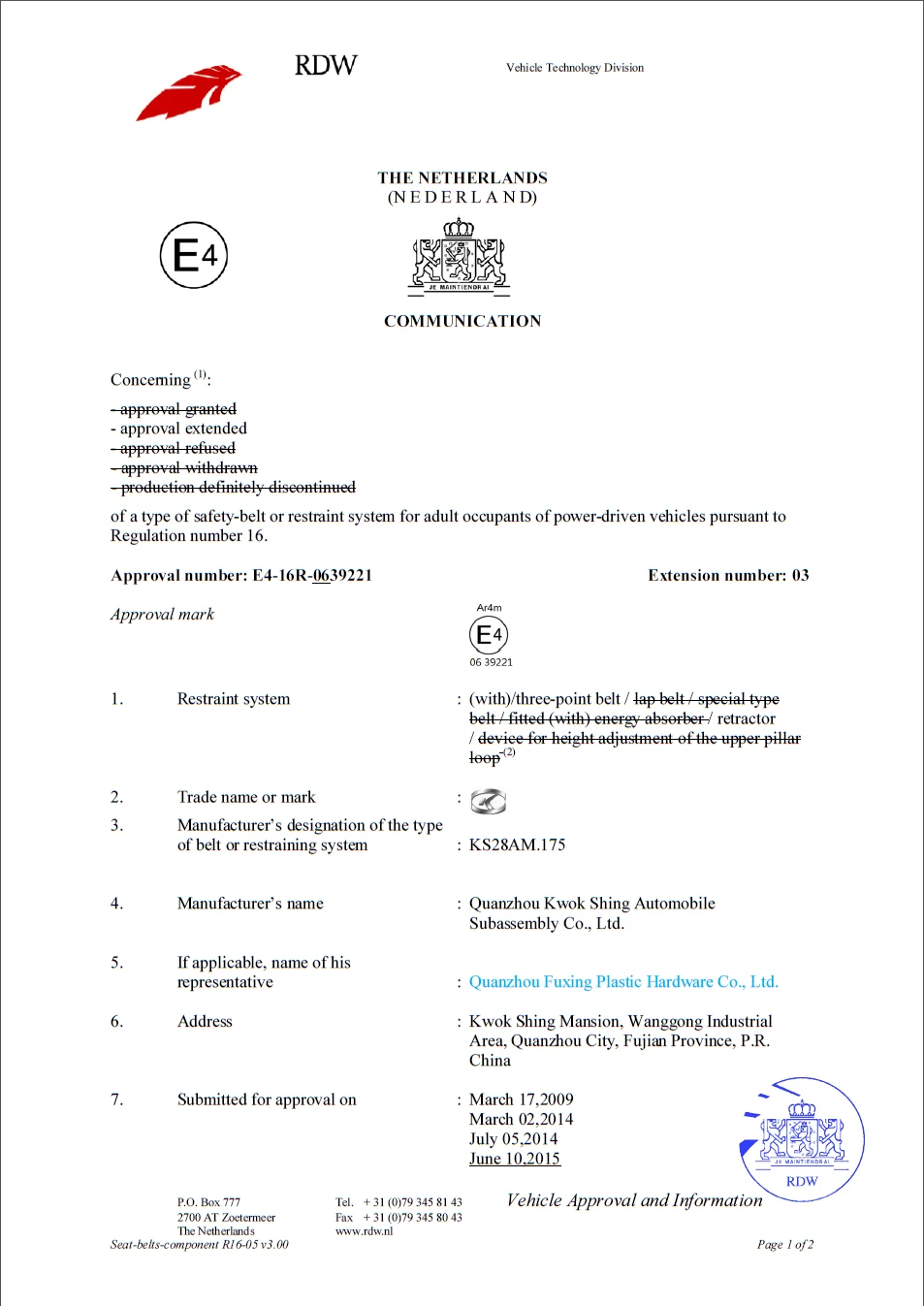 Wholesale CCC E4 TS16949 Certificated Universal ELR Bus/Truck/Car Seat Belt Safety Seatbelt