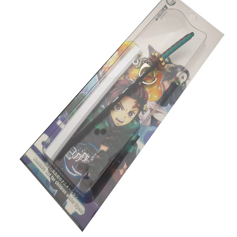 Demon Slayer surrounding Kamado Tanjiro Nichirin sword keychain Water Insect column Flame weapon model pendant