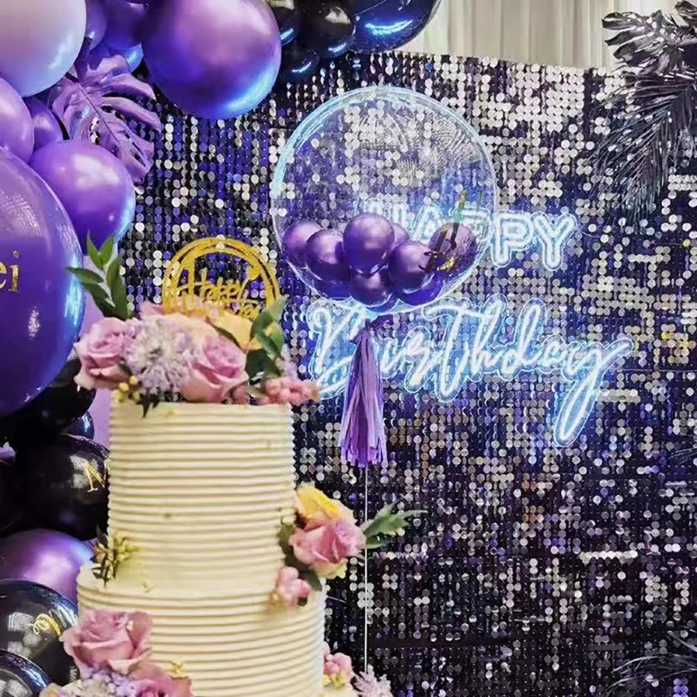 Потрясающий Радужный день рождения красочный фон мерцающие блестки стены 3d панели для свадебной вечеринки