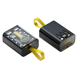 Best selling products 2022 transparent power bank li ion battery 10000mah powerbank smartphone external battery