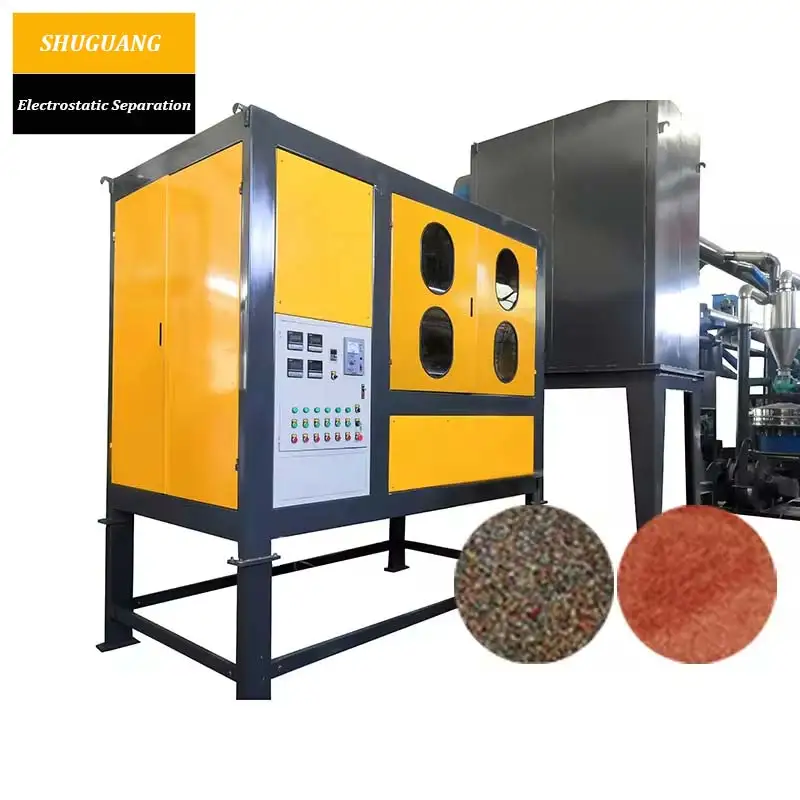 Fully-Automated Electrostatic Foil Film Aluminum Plastic Plate Separator Recycling Plant Metal And Plastic Separating Machine