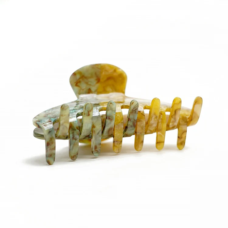 Creative Design 10cm Two-color Stitching Acetate Hair Claw Fashion Acetate Claw Clip Retro Style Hair Accessories Customization