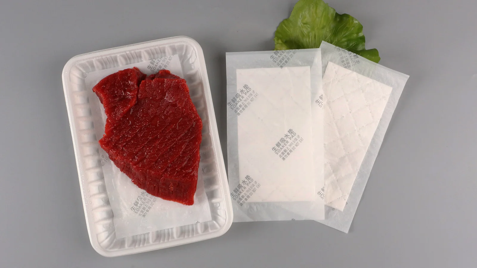 High absorbency biodegradable absorbent pad for meat