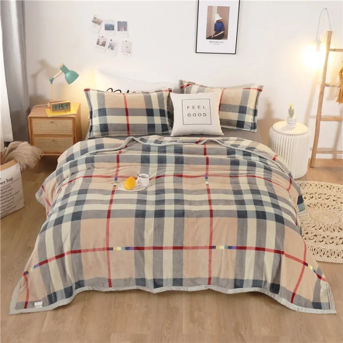 Premium Promotional Custom patterned Coral Fleece Blanket Super Soft throw blanket