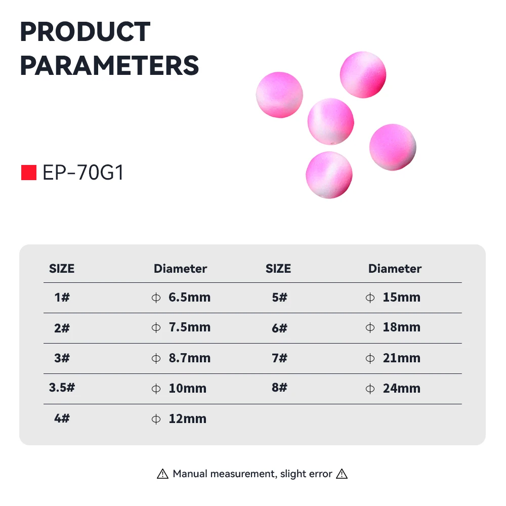 Nice Quality  EPS Foam Fishing Balls Crap Trout Fishing Tackle For Fishing Buoy