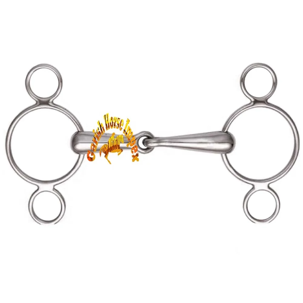 Horse Bit Double Joint Horse Show Jumping Stainless Steel Equine Bit Equestrian Products Iron Lightweight Equipments