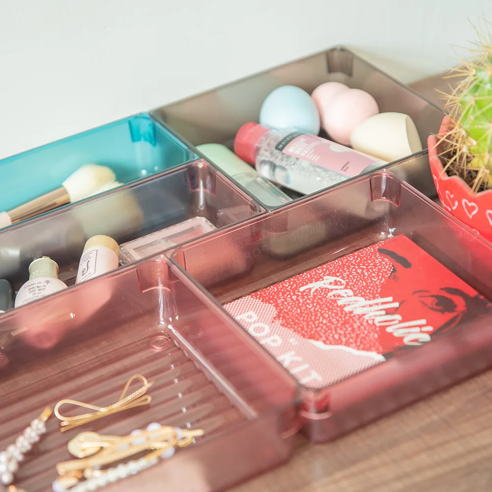 
17 Pack Kitchen Bathroom Desk Customize Layout Storage Container Box Plastic Drawer Organizer 