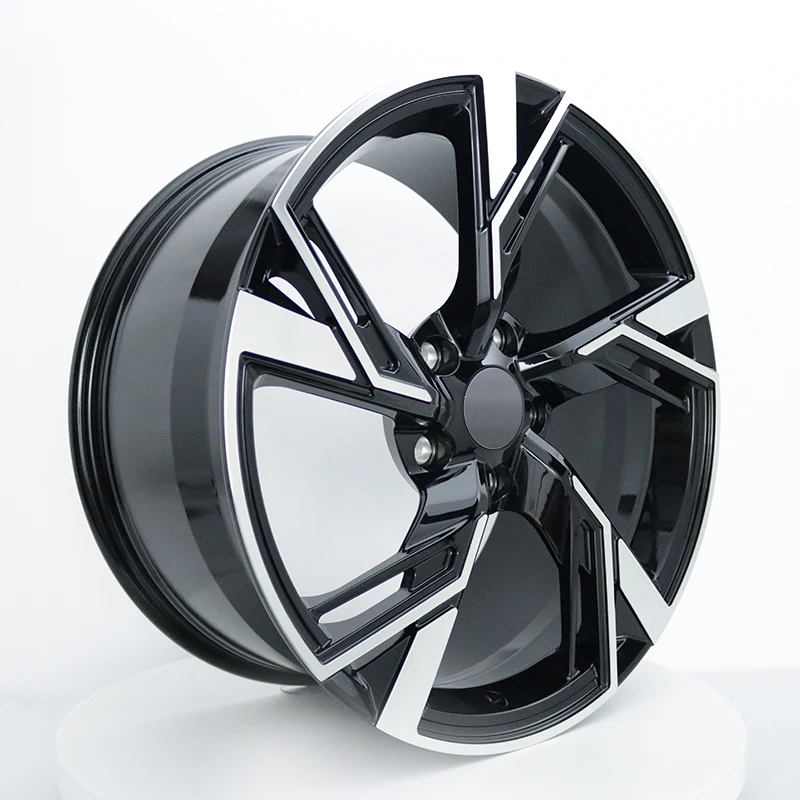 15 16 17 18 19 20 21 22 Inch Black Machine Face With Blue Inner Line 4x100 8x100/114.3 5x112 Casted Car Rims Passenger Car wheel