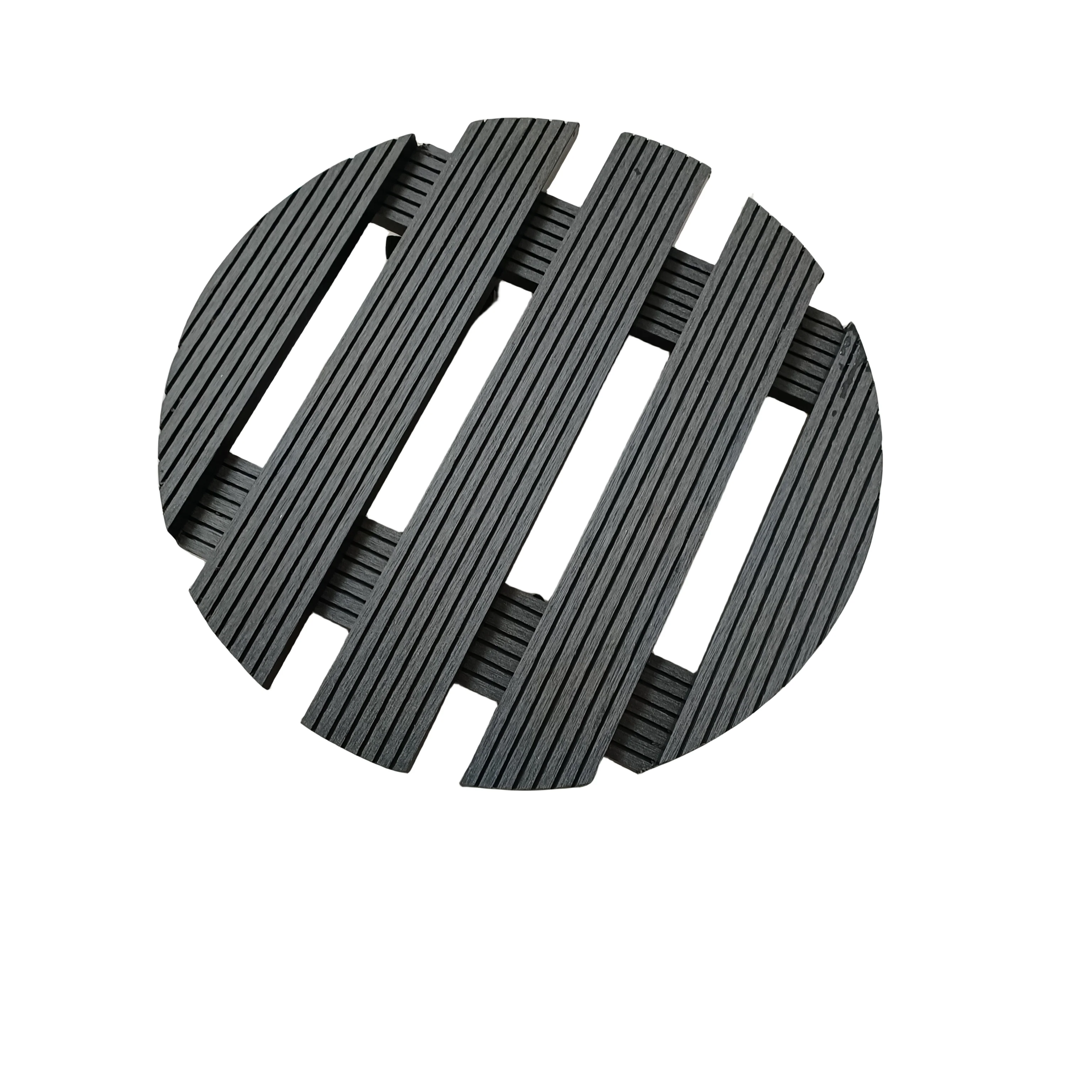 Plant Caddy Outdoor Roller WPC trolleys Flower Pot tray Wood Plastic Composite square Plant Stand with wheels