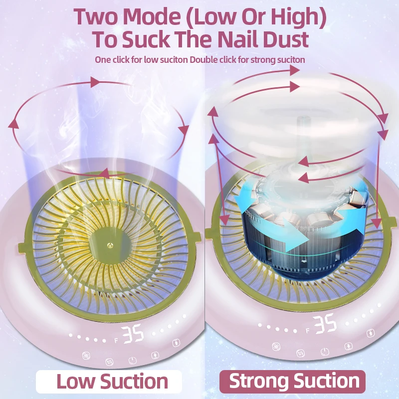 2021 Private Label Nail Dust Collector Vacuum Tech Table Nail Dust Collector With Drill Machine