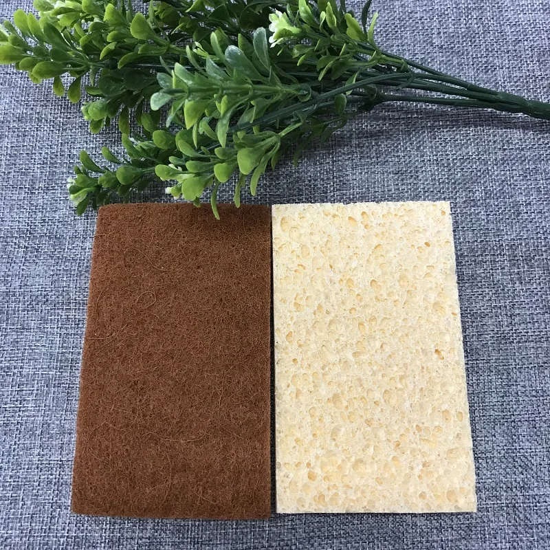 
CK021 Supply hot sale cleaning tool sisal wood pulp cotton cloth complex cellulose sponge 