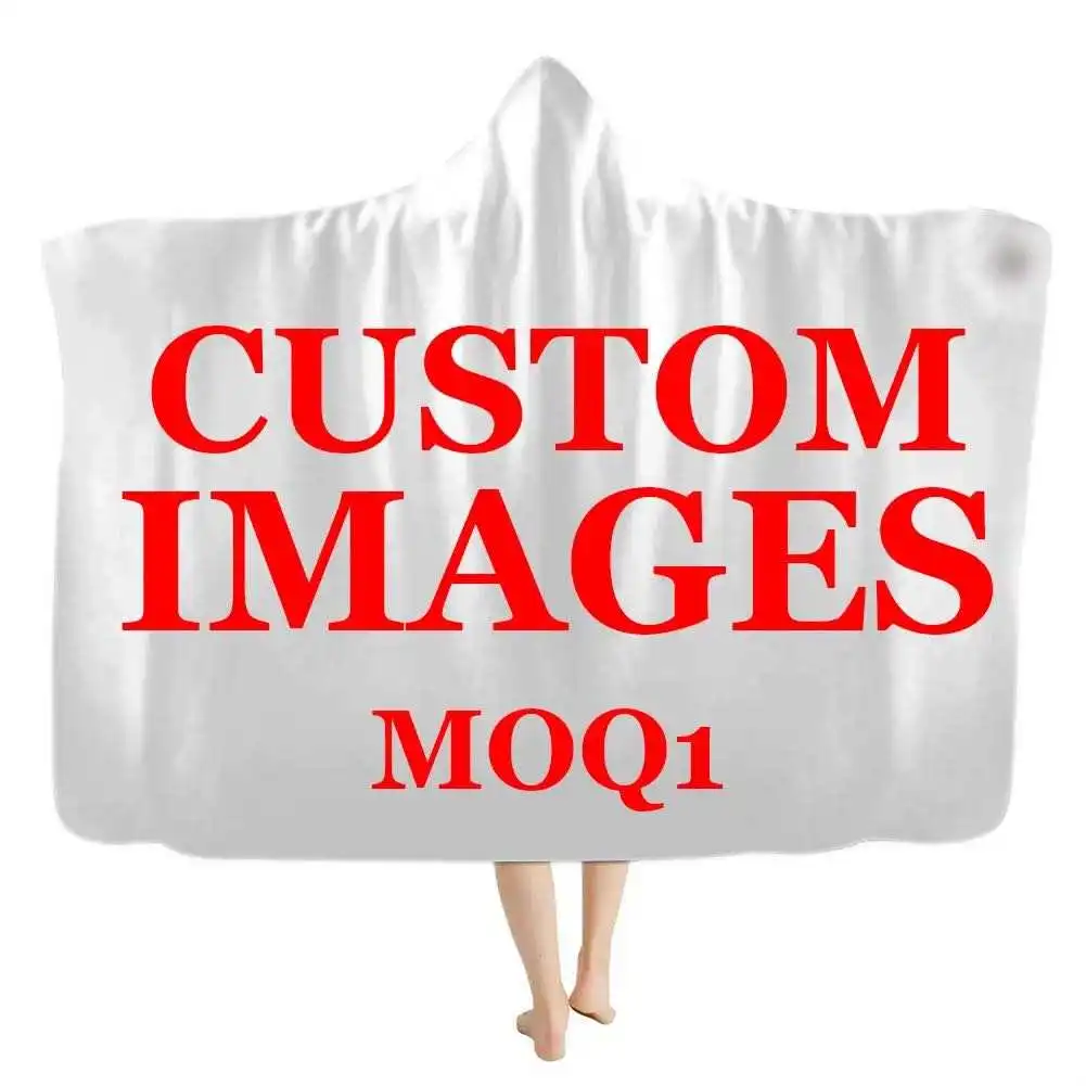 Print on Demand Hoodie Blanket Adult Custom Hooded Blanket Cheap Wholesale Unique Designer Hooded Blankets Amazon Shopping