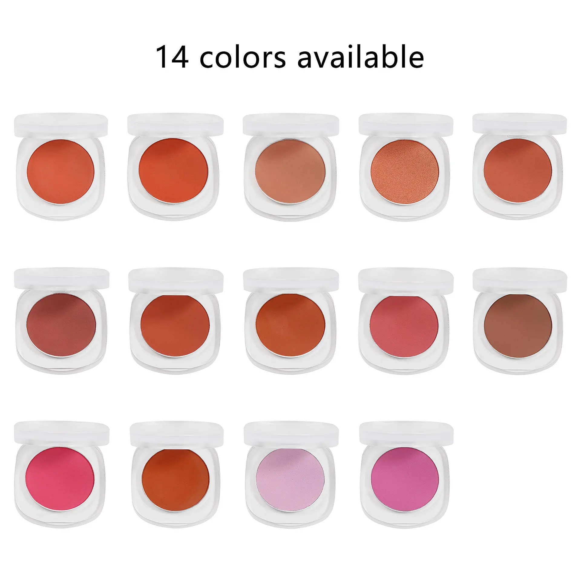 High Pigmented Pink Coral Rouged For Cheeks Smooth Cosmetics Custom Logo Matte Blush Palette Rosy Blusher Facial Blush Powder