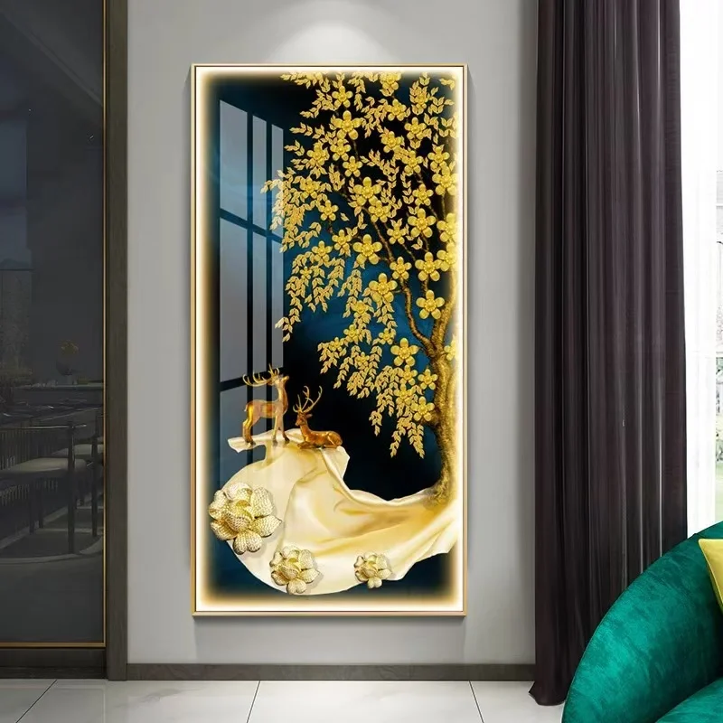 Wall Art Pictures Porcelain For Abstract Hanging Decorative Picture Led Artwork Living Room Decoration Home Decor Painting