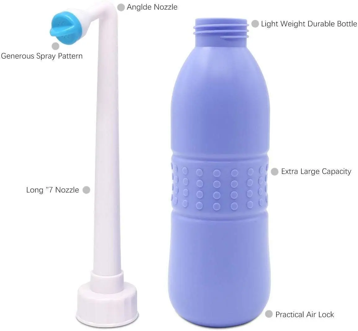 Portable bidet High Quality 650 ml Large Portable shattaf Bidet Bottle Handheld Travel Toilet shataf Hand Spray Seat