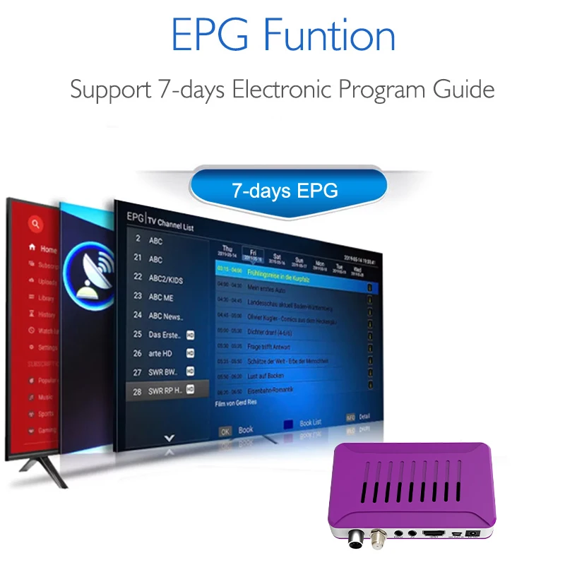 Wholesale Satellite Tv Receiver Combo DVB S2+T2 Digital Box Full HD 1080P