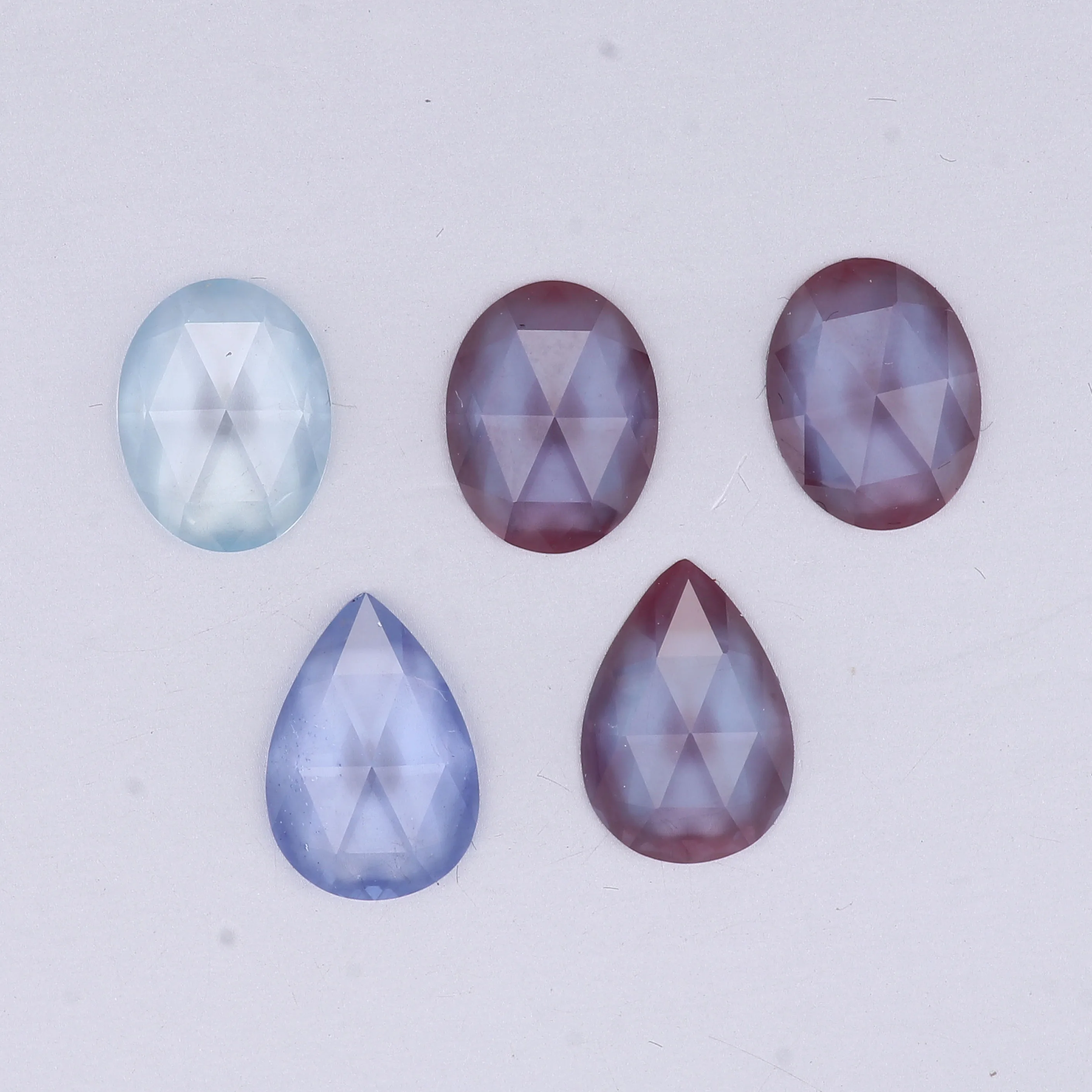 Flat rose cut flat bottom Loose Lab Created Synthetic Gemstone High quality customize cut service Manufacturer