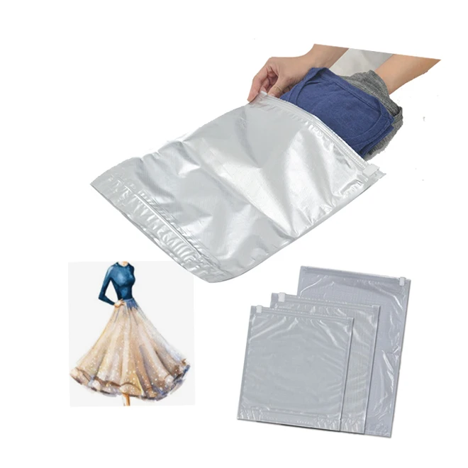 Plastic Specially Embossed Travelling Compressed Big Vacuum Shrink Clothing Lock Zipper Bags