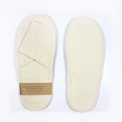 Hotel Slippers 100% ECO Slippers Closed Toe Disposable Slippers No Eva No Sponge No Polyester No Plastic No Glue