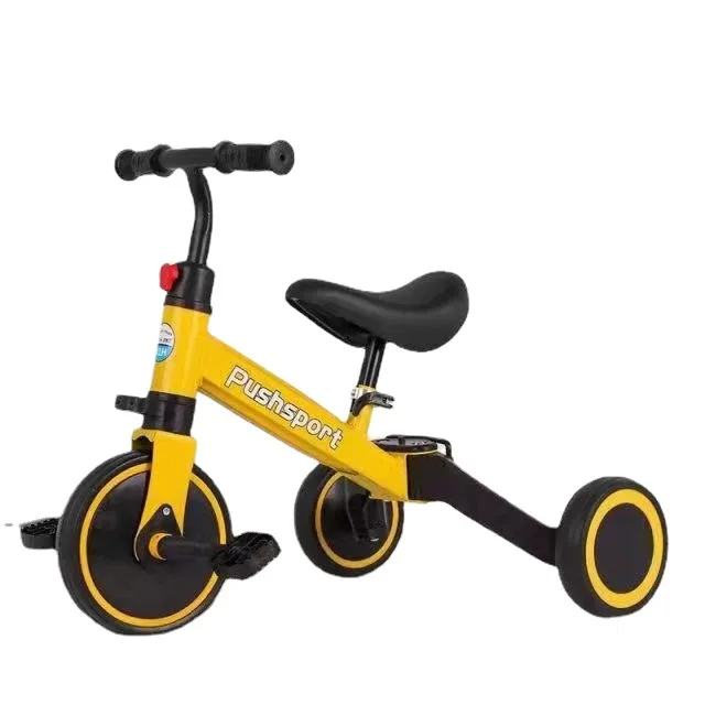 wholesale Cheap Custom Logo 3 in 1 Kids Balance Bike Three Wheel Kids Tricycle