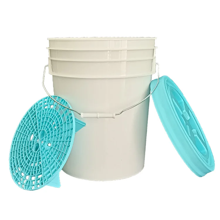 Recyclable Plastic 5 Gallon Car Wash Bucket with lid 20L Outdoor Bucket custom 20 liter plastic pail