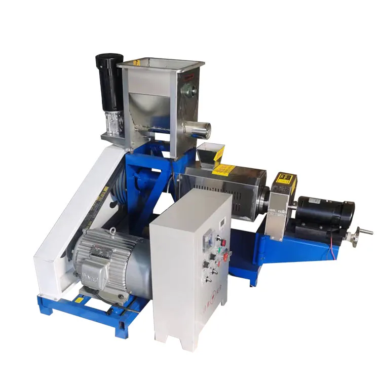 400-2000KG/H Commercial Floating Fish Feed Pellet Machine High Productivity Dry Type Pet Feed Extruder Machine