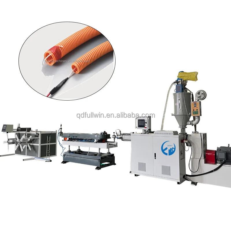 PP PE PA Corrugated Pipe Forming Machine Plastic Electric Wire Hose Production Line