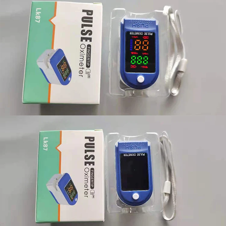 CE certified fingerclip oximete with the best fingertip  pulse oximete with four-color LED screen tube