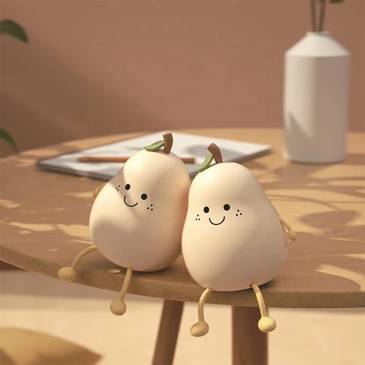 Cute Night Light for Kids, Silicone Nursery Night Light for Baby Girls Gift, Portable Rechargeable LED Lamp for Teen Toddler Ch