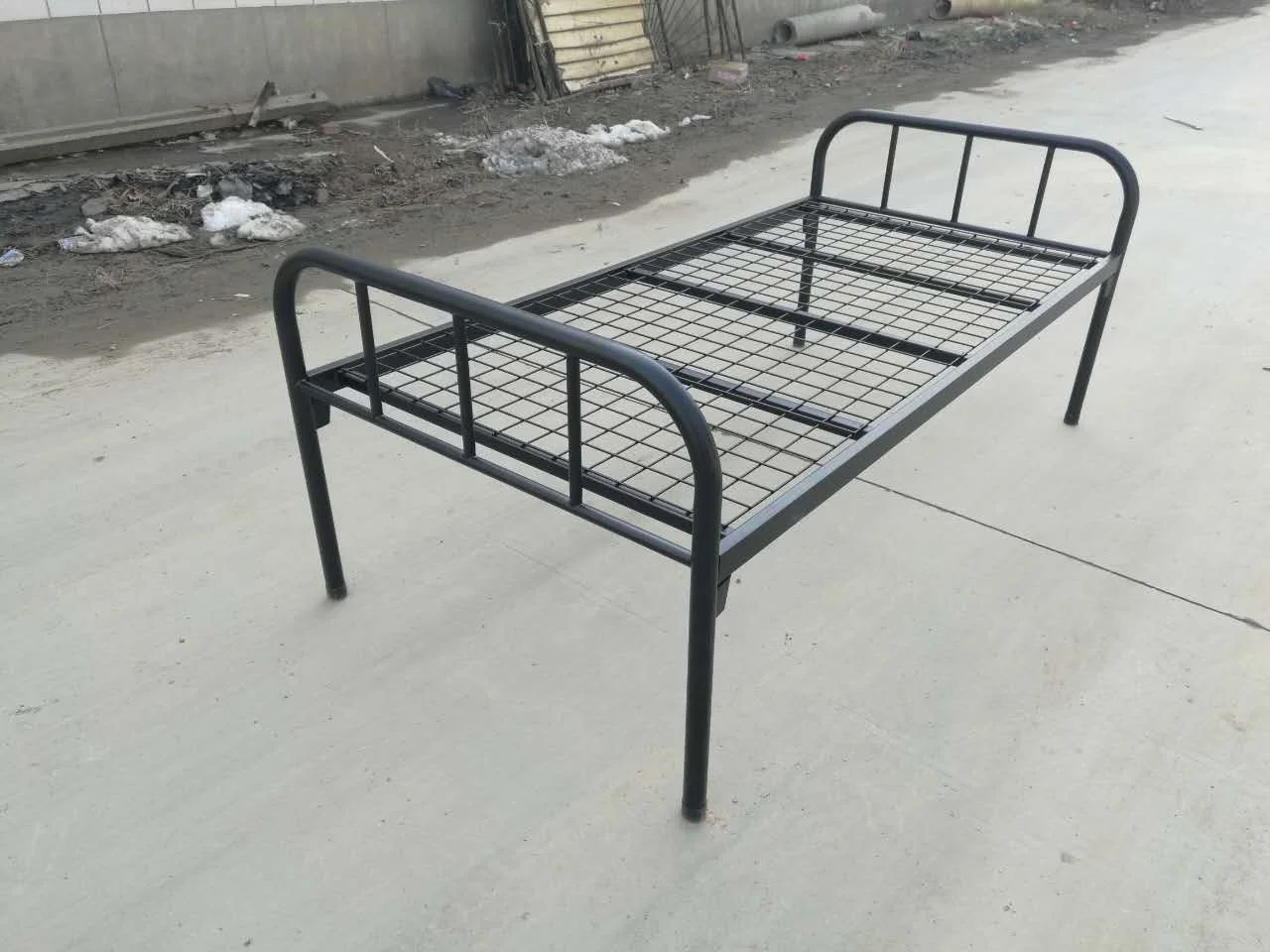 Factory Wholesale Iron Twin Size Platform Bed Frame Easy Assembly Single Bed for adults metal Bed