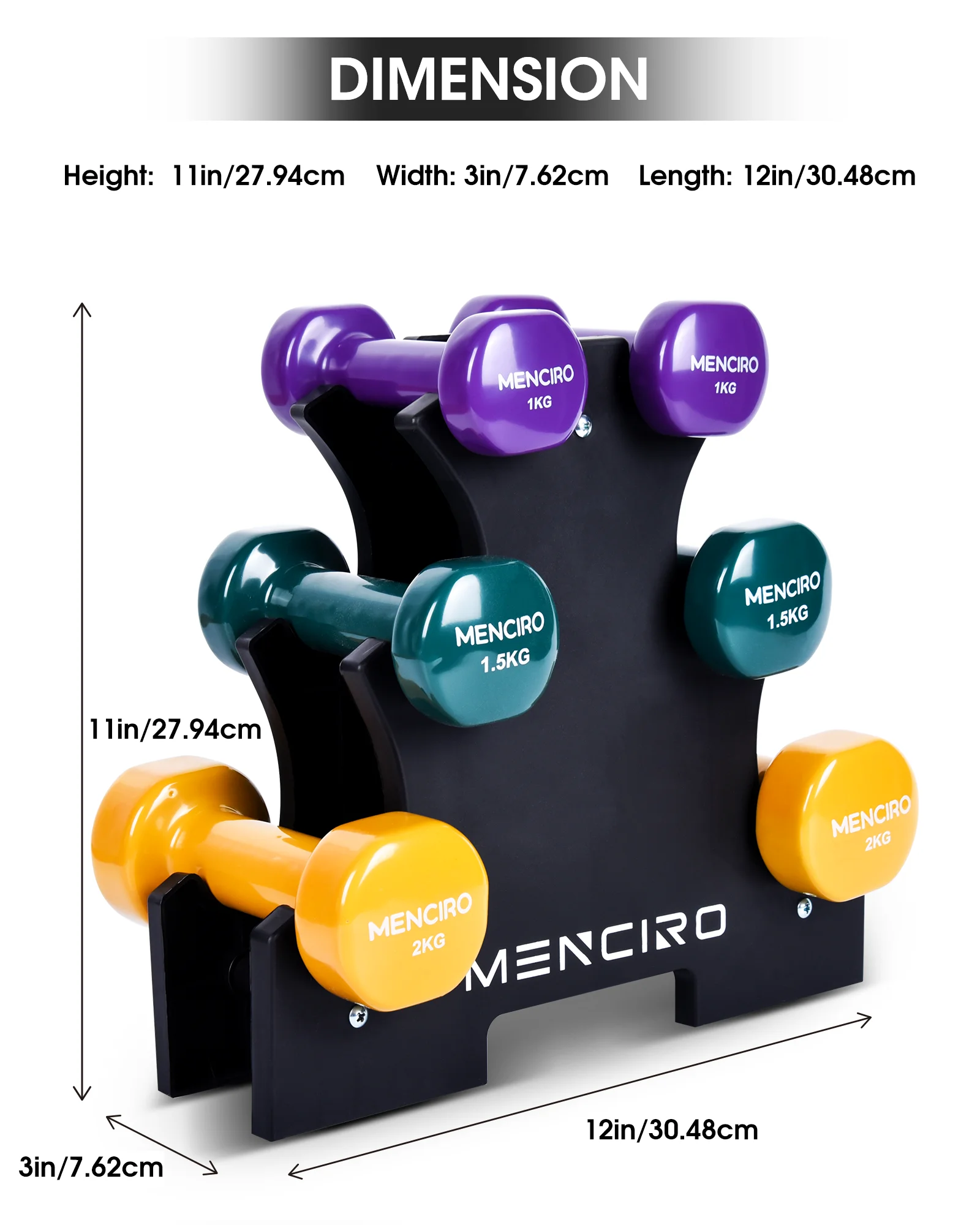 Manufacturer Supply Gym Home Workout Free Weight Fitness Women Bodybuilding Colorful Fitness Solid Weights Dumbbell Set