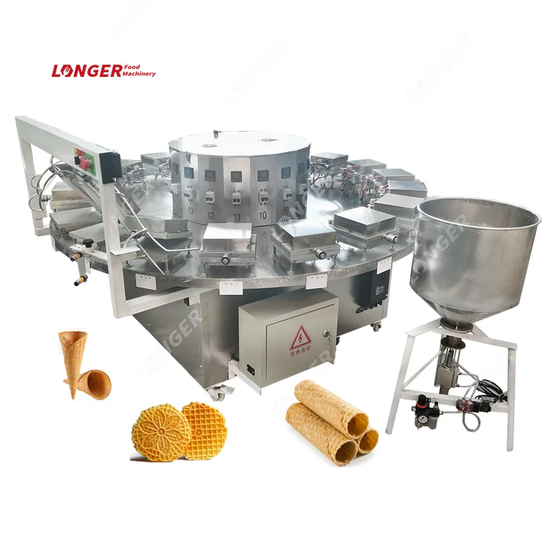 Commercial Used Pizzelle Machine Rolled Sugar Ice Cream Cone Moulding Machine