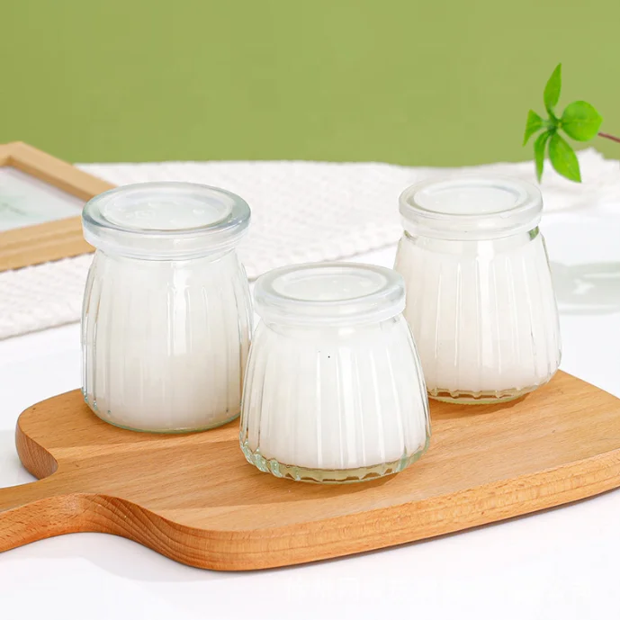Airtight Metal Lid Honey Caviar Jam Bottle Spice Milk Yogurt Pudding Glass Jar For Food Sauce Sweets