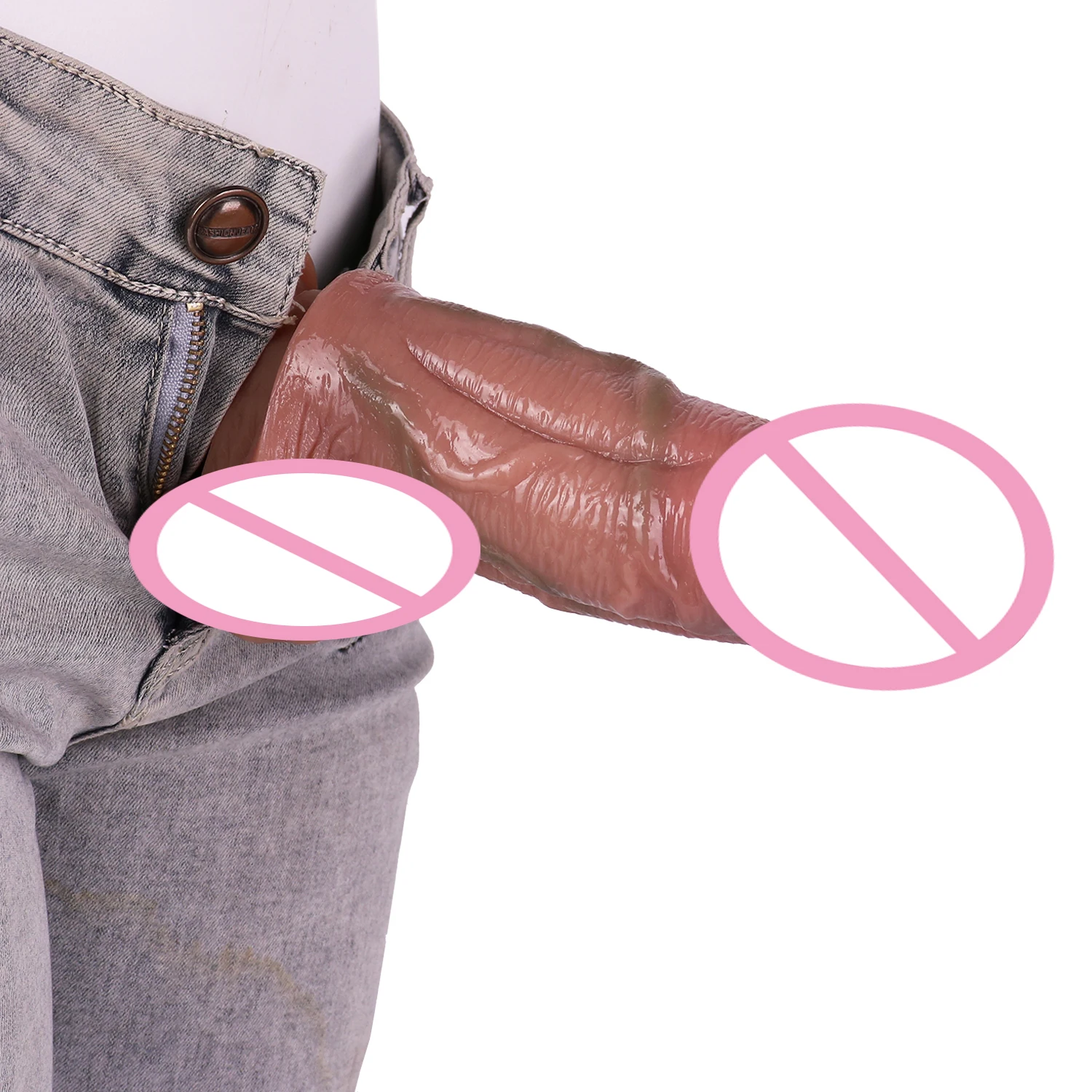 Hot selling realistic men  penis sleeve for 18+ adult anti-off design male glory gift